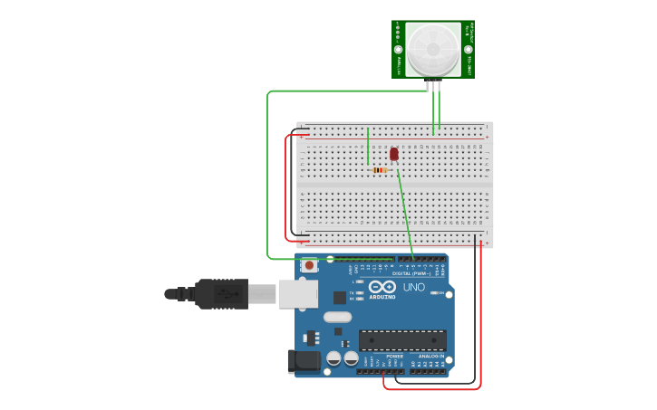 Circuit design SENSOR INFRAVERMELHO - Tinkercad
