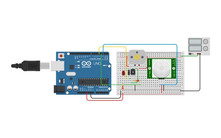 Circuit design PIR Motion Sensor - Tinkercad