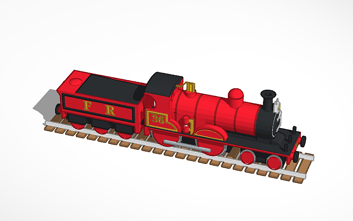 3D design (OLD) ORIGIN Edward The Red Engine (FR Class K2 No.36 ...