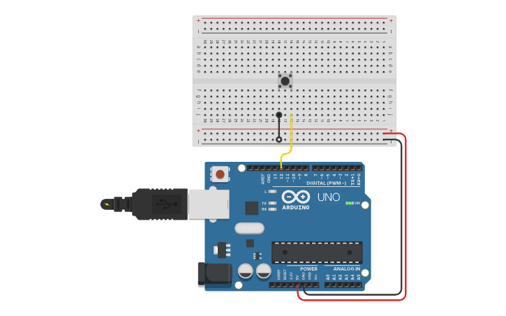 Circuit design PULL UP Arduino - Tinkercad