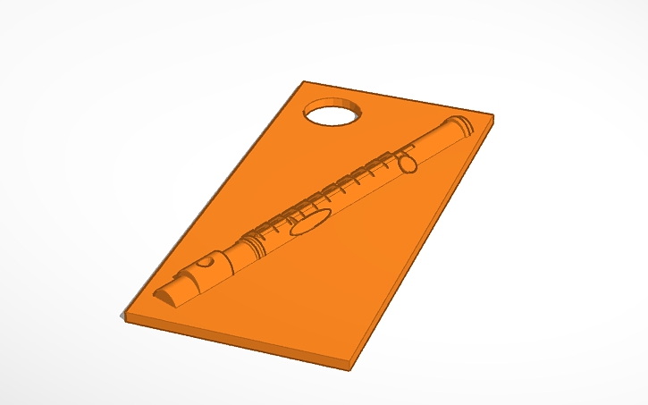3D design Flute Keychain | Tinkercad