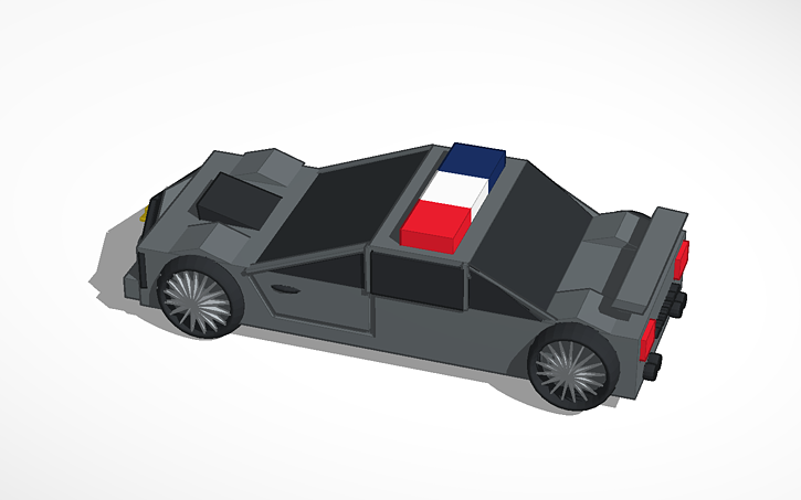 Police Car Game Piece Tinkercad