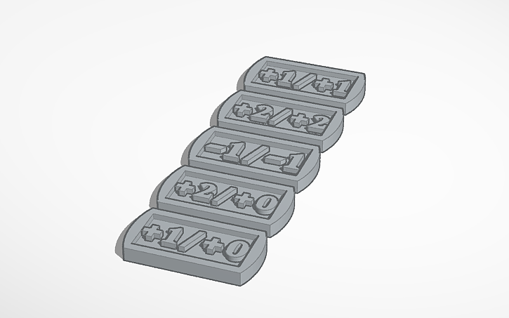 3D design MTG Counters - Tinkercad