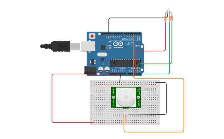 Circuit design pir | Tinkercad