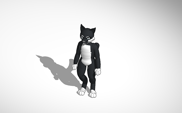 3D design Furry OC template - Tinkercad