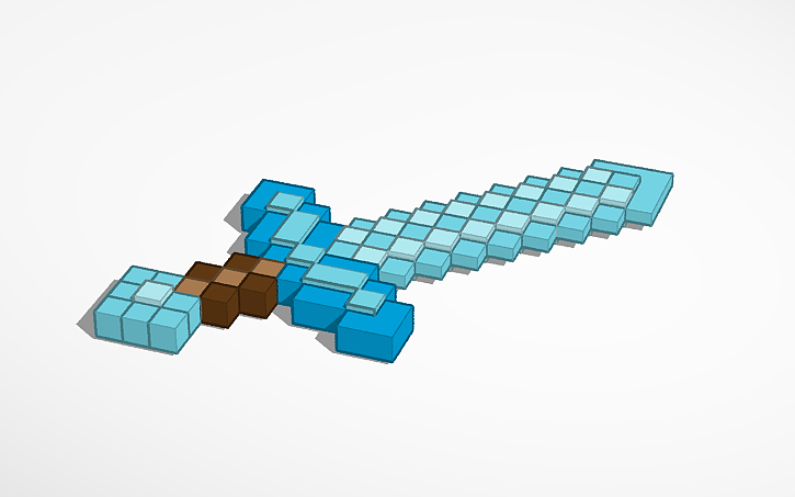 3D design Diamond Sword Model - Tinkercad