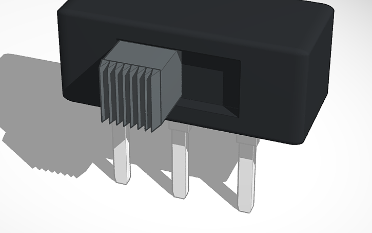 3D design Horizontal Mount SPDT slide switch - Tinkercad