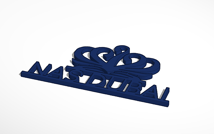 3D design NAS dubai logo | Tinkercad