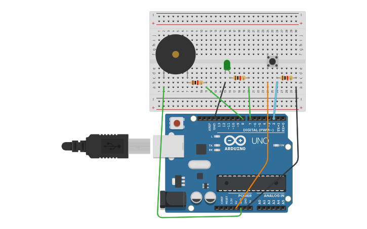 butonlu kapi zili tinkercad