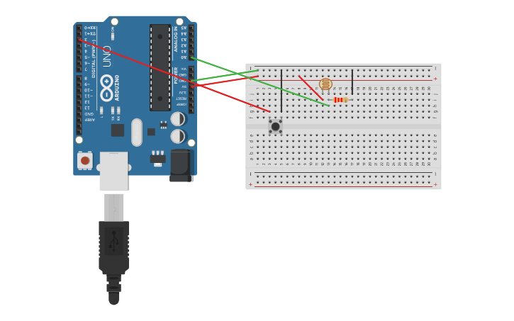 Circuit design light sensor - Tinkercad