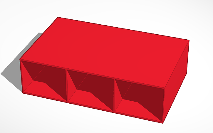 3D design 3 draw box - Tinkercad