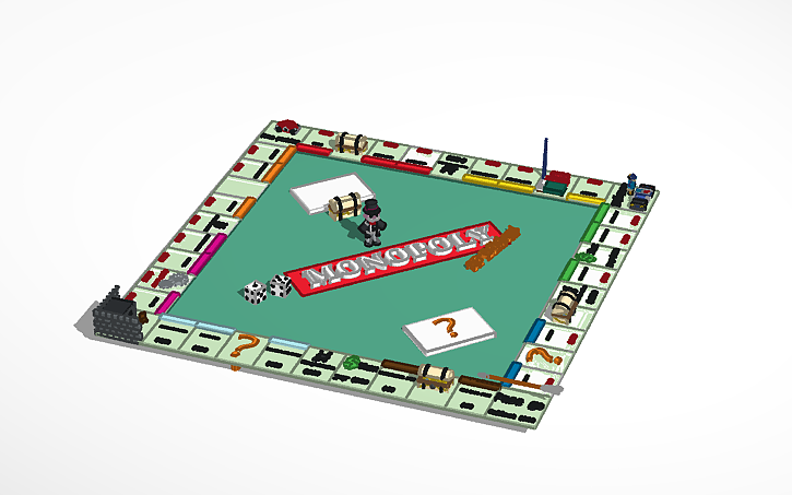 Monopoly Render 3D design MOnopoly - Tinkercad