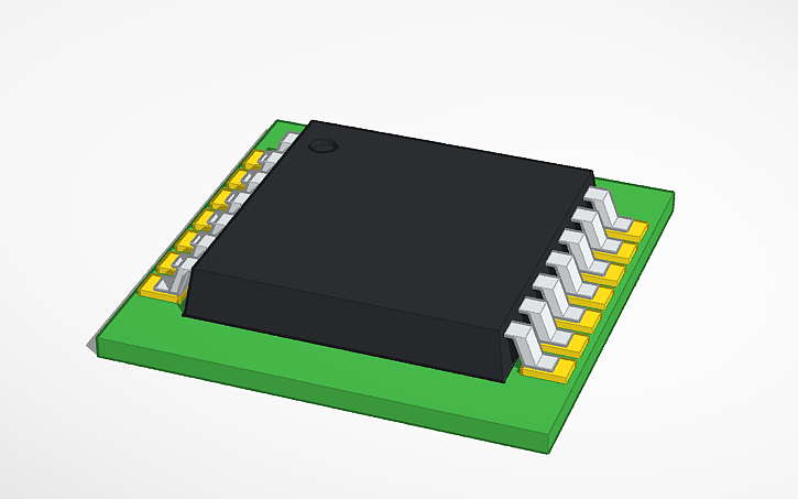 Autocad Chip Design 3D design Computer chip - Tinkercad