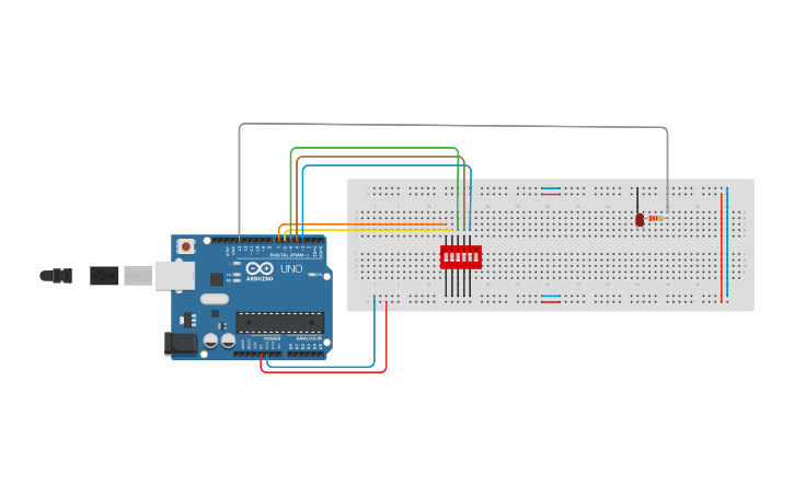 Circuit design Compuertas Lógicas con Arduino - Tinkercad