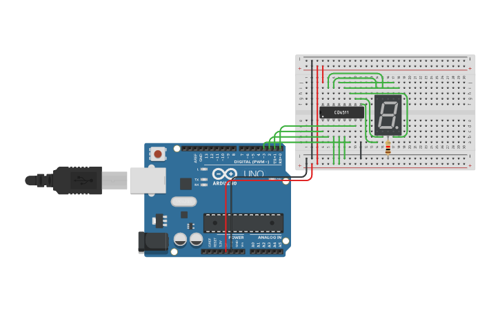 Playing With 7 Segment Display Bcd Decoder Tinkercad