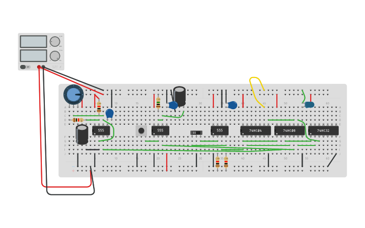 Circuit design 8 bit computer - Clock module - Tinkercad