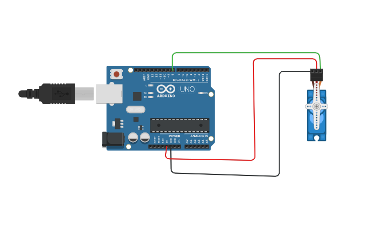Circuit design servometer without potentiometer | Tinkercad