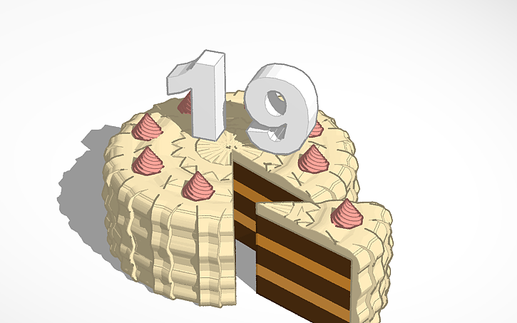 3D design Birthday - Tinkercad