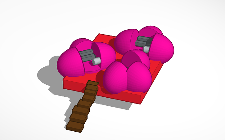 3D design Minecraft Spinning Tea Cups (Theme Park Pack) | Tinkercad