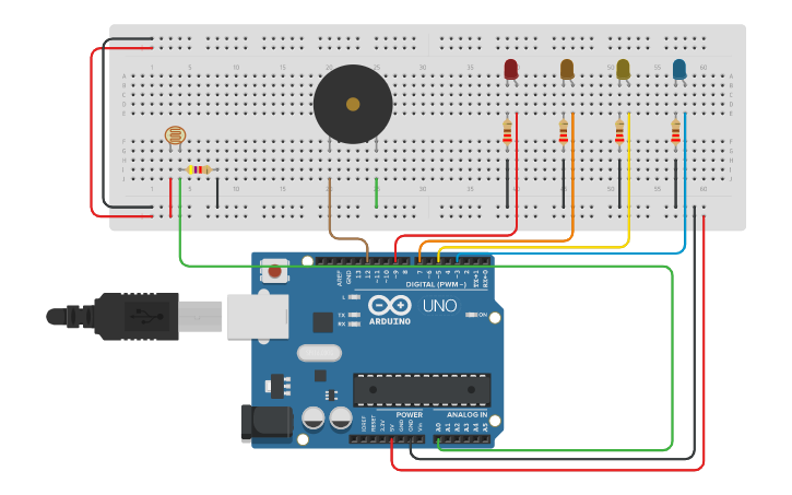 Circuit design Copy of Arduino Star-Gazer | Tinkercad