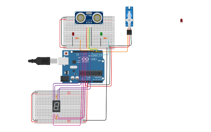 Circuit design talanquera - Tinkercad