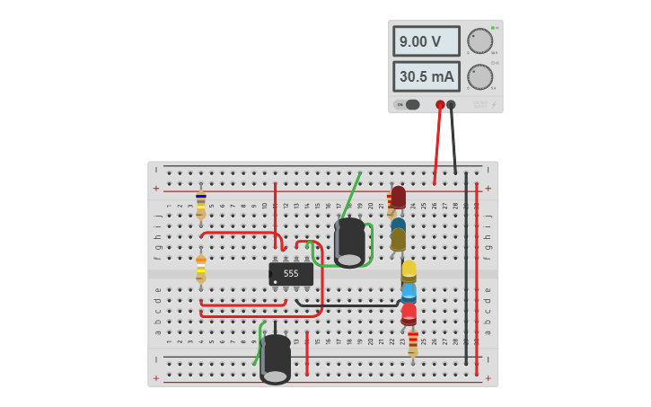 Circuit design 555 timer flip-flop circuit - Tinkercad