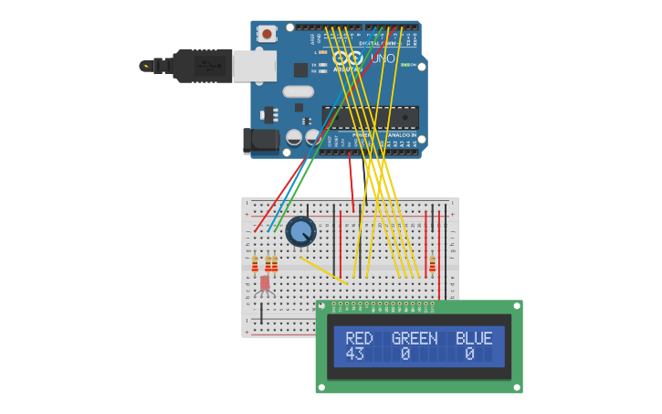 Circuit design Improved RGB Loop | Tinkercad