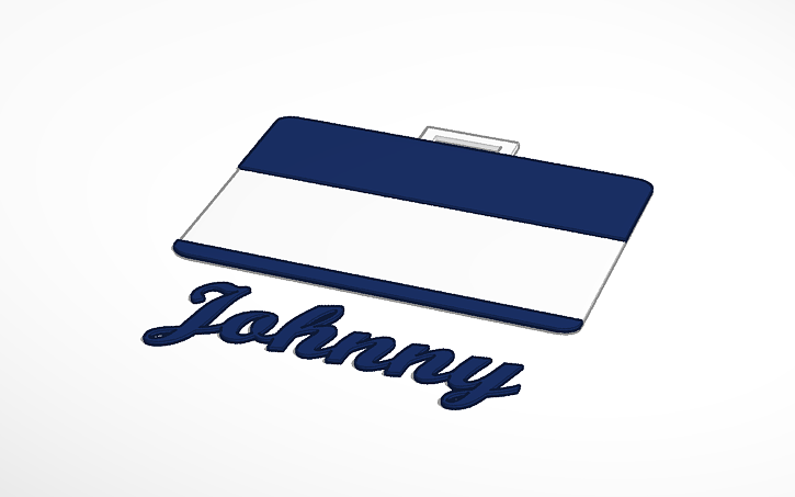 Name Tag Design Unity 3D design Name Tag Template - Tinkercad
