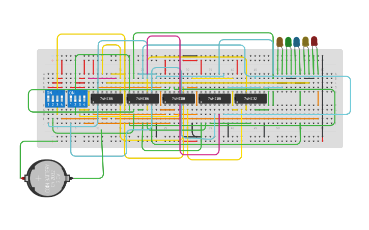 Circuit design Ilagan, Angela 4-Bit Binary Adder - Tinkercad