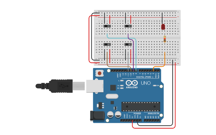 Circuit design TP1 - 3ª Semana - Tinkercad