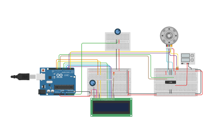 Circuit design PID motor encoder - Tinkercad