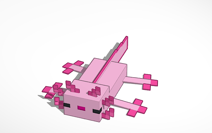 3D design Axolotl - Tinkercad