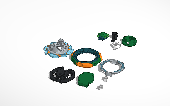 3D design Fortress Kerbeus.Nobius.Scratch-01 Beyblade burst DB - Tinkercad