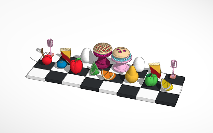 3D Design Pie Chess Pieces Pi Vs Pie Chess Set Tinkercad 3d design pie chess pieces pi vs pie chess set tinkercad
