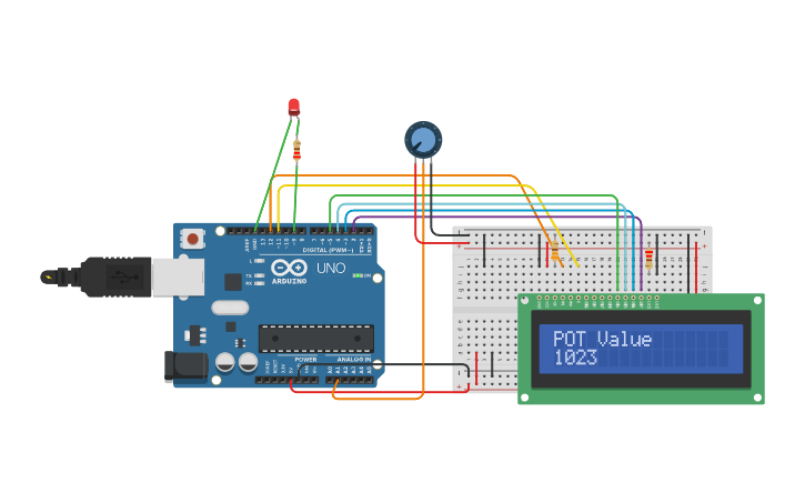 Circuit design ANALOG LCD Class ILPKS8 - Tinkercad