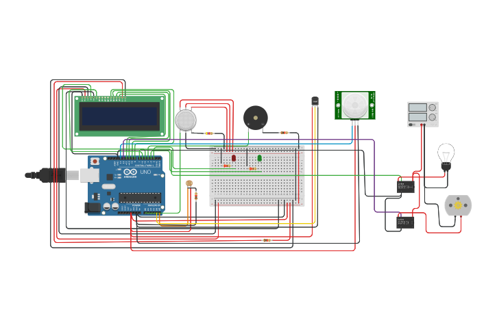 Circuit design IOT_Project | Tinkercad image.