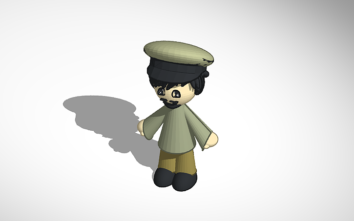 3D design Johan (O.C.) Chibi (credit to Doza444 for base) - Tinkercad