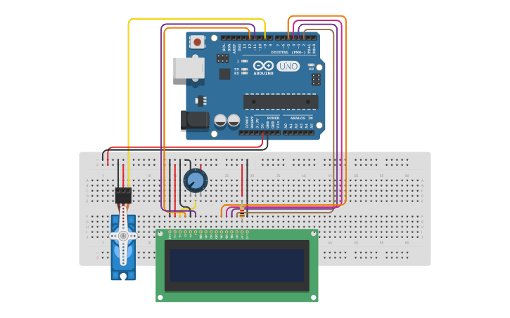 Circuit design Copy of Servo Motor | Tinkercad