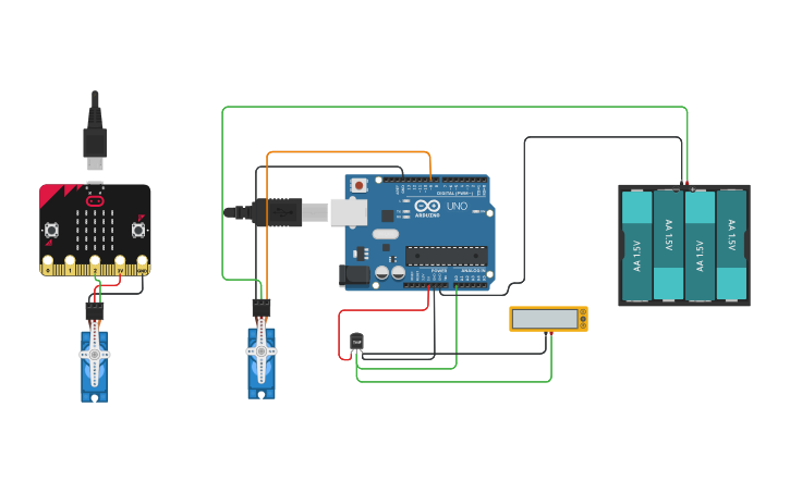 Circuit design термостат | Tinkercad