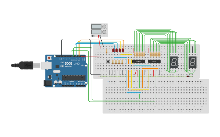 Contactor Static Arduino Circuit design Contatore con arduino dago | Tinkercad