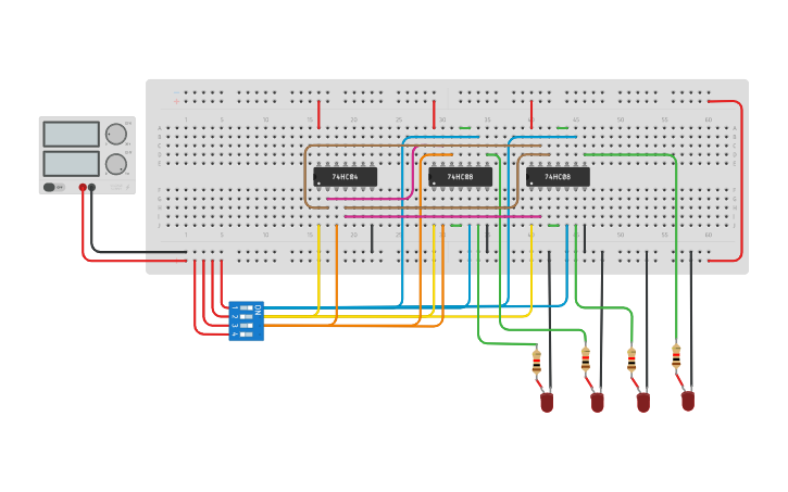 Circuit design demultiplexer - Tinkercad