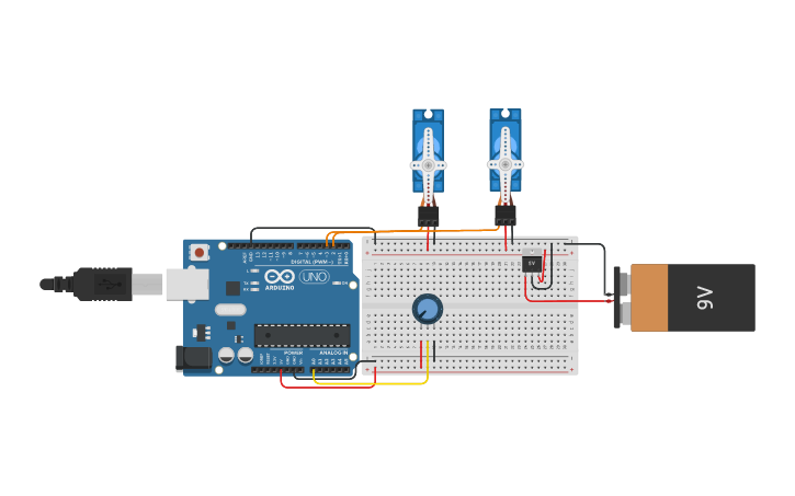 Circuit design Micro Servo Motor 9g SG90 P2 | Tinkercad