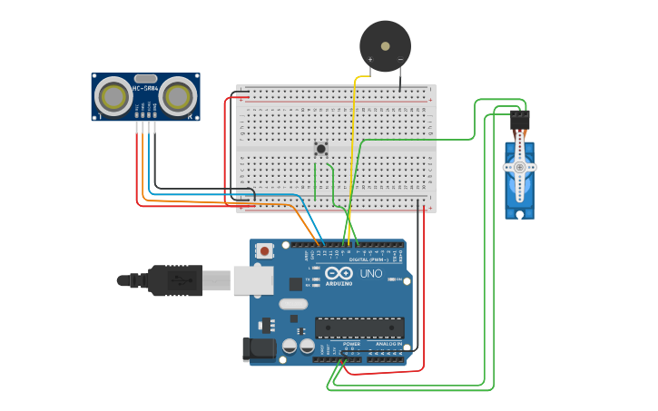 Circuit design PUERTA AUTOMÁTICA | Tinkercad