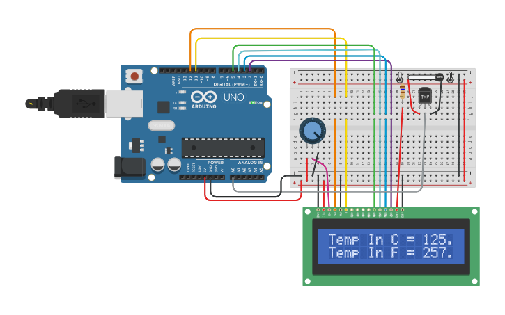 Displaying Temperature Sensor Values on LCD Display