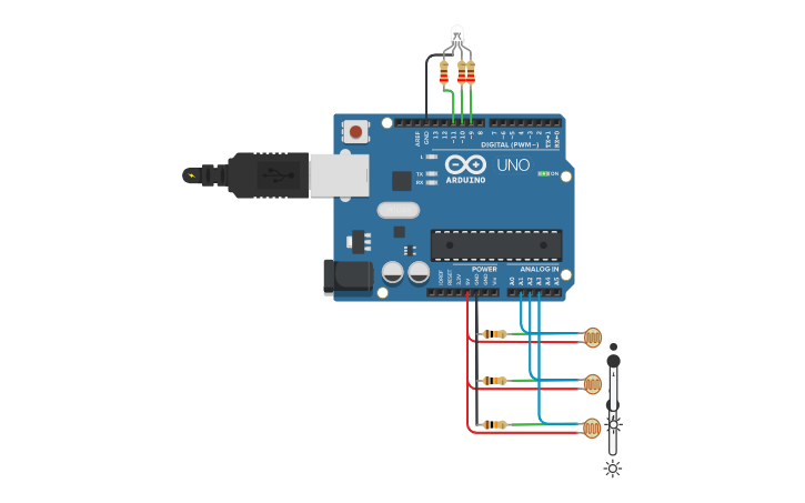 Circuit design Color Mixing Lamp | Tinkercad