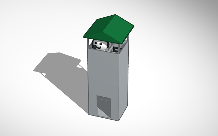 3D design stumpy milatary radio tower - Tinkercad