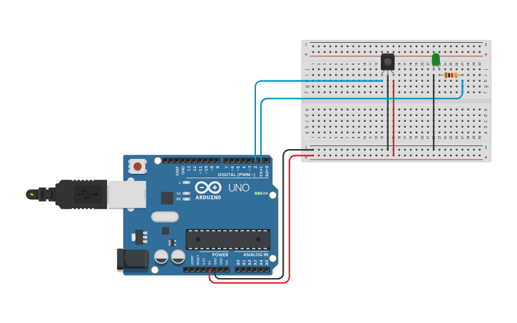 Circuit design IR sensor - Tinkercad