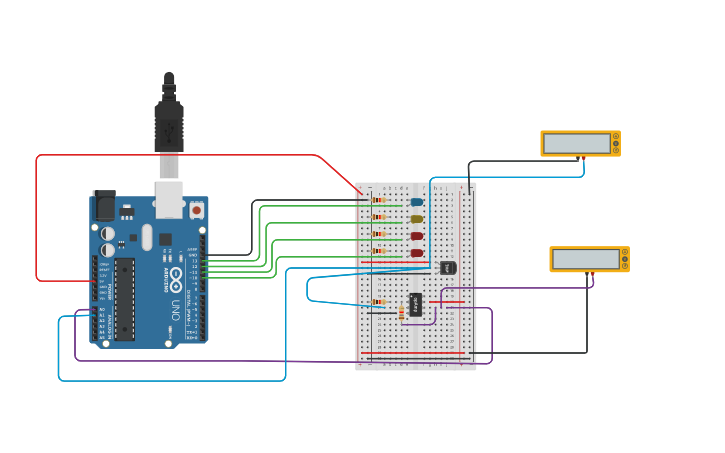 Circuit design temperature sensor - Win 2020 - Tinkercad