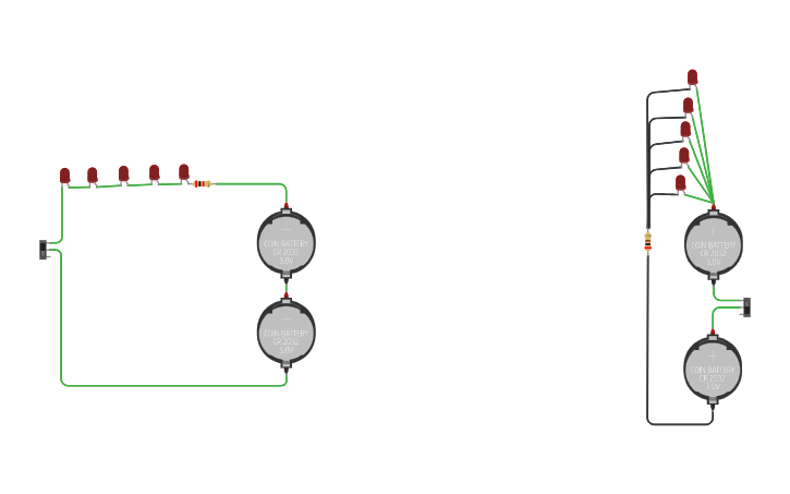 Circuit design Day2 01 Series parallel LED | Tinkercad