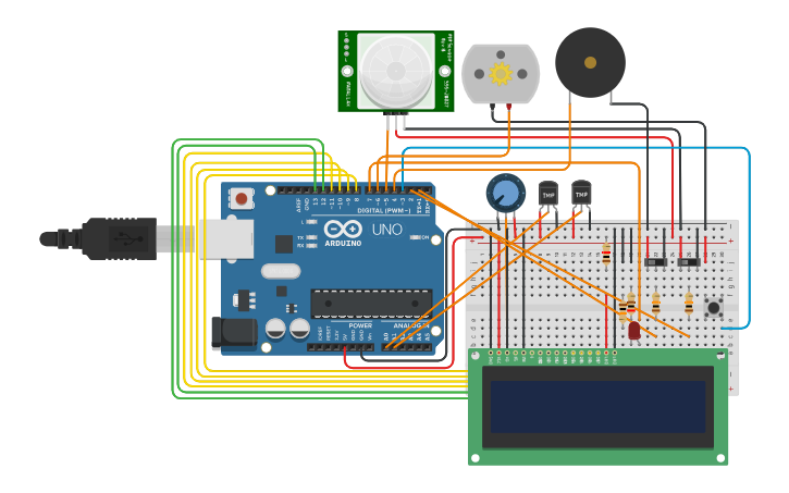 Circuit design Projet Arduino - Tinkercad